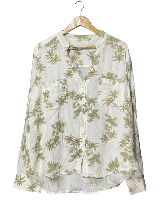 Piyama White Cotton For Women Tops Medium