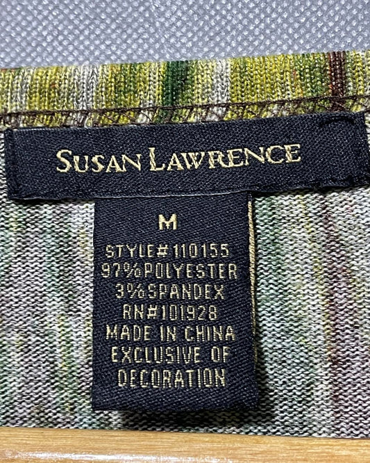 Susan Lawrence  Green  Polyester For Women Tops Medium