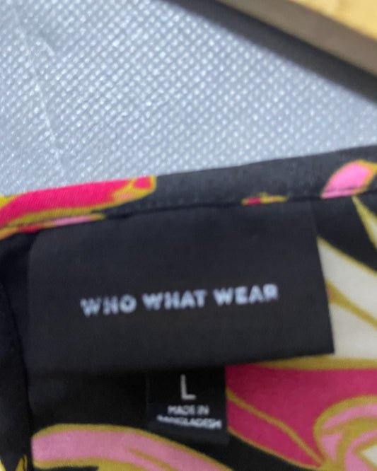 Who What Wear Multi Polyester For Women Tops Large