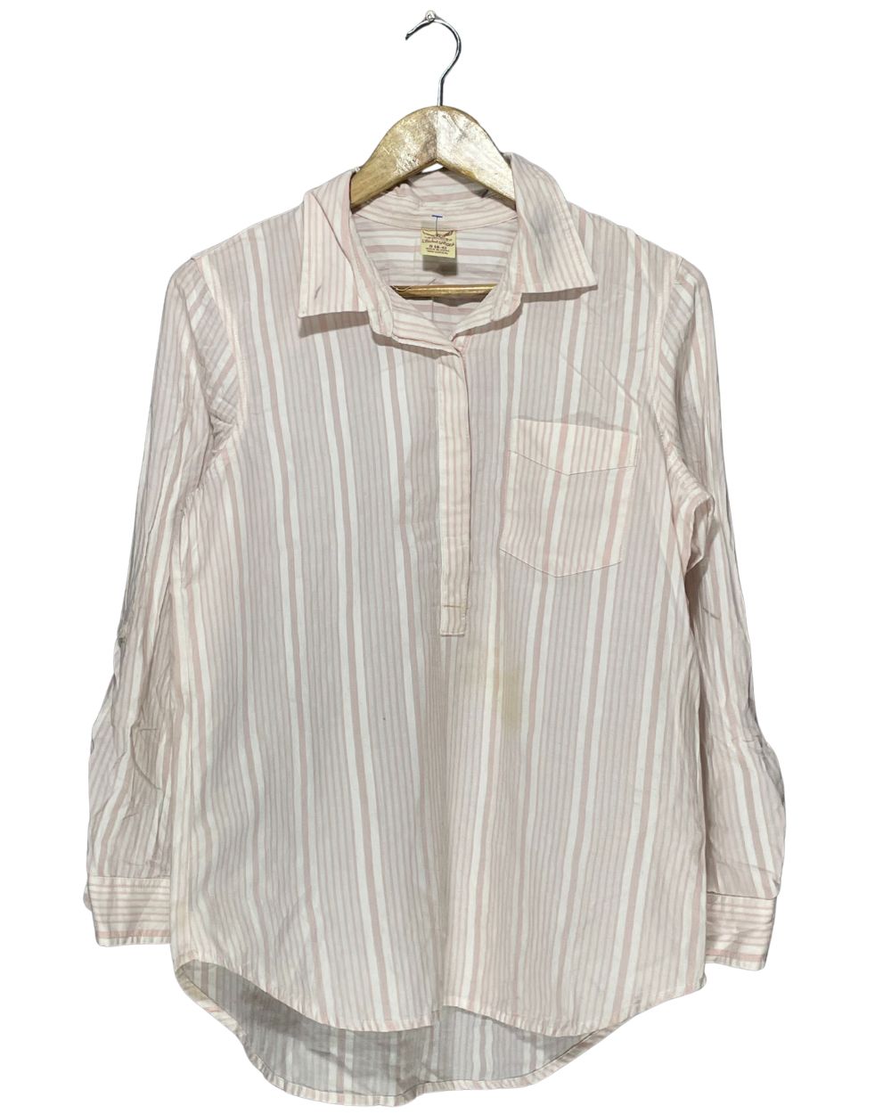 Faded Glory Pink Cotton Shirt For Women Small