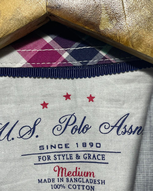 U.S. Polo Assn Gray Cotton Shirt For Women Medium