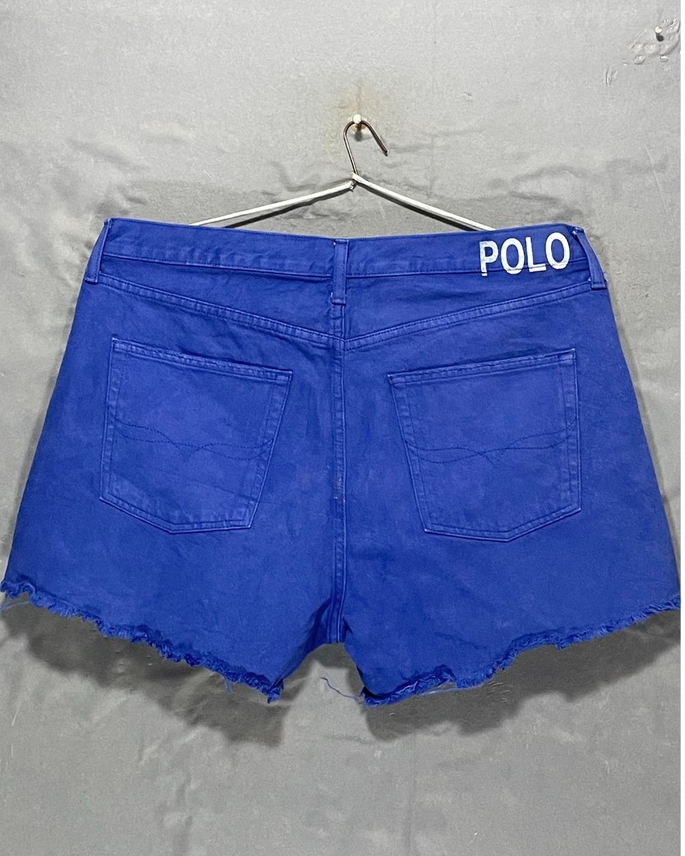Polo Ralph Lauren Blue Cotton Short For Women X Large