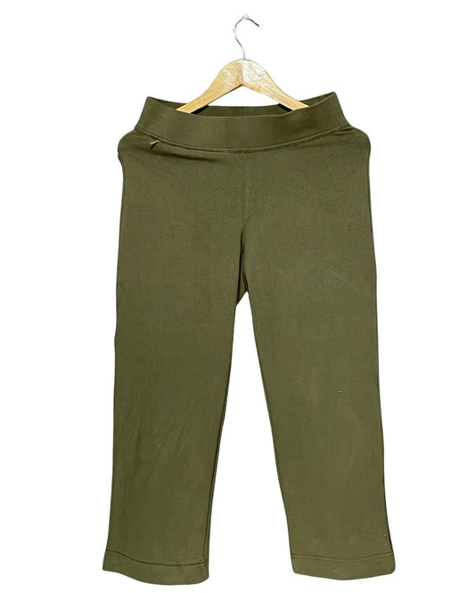 Lands End Green Cotton tights For Women Small