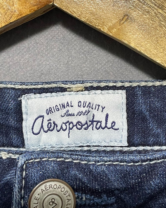 Aeropostale Blue Jeans Short For Women Large