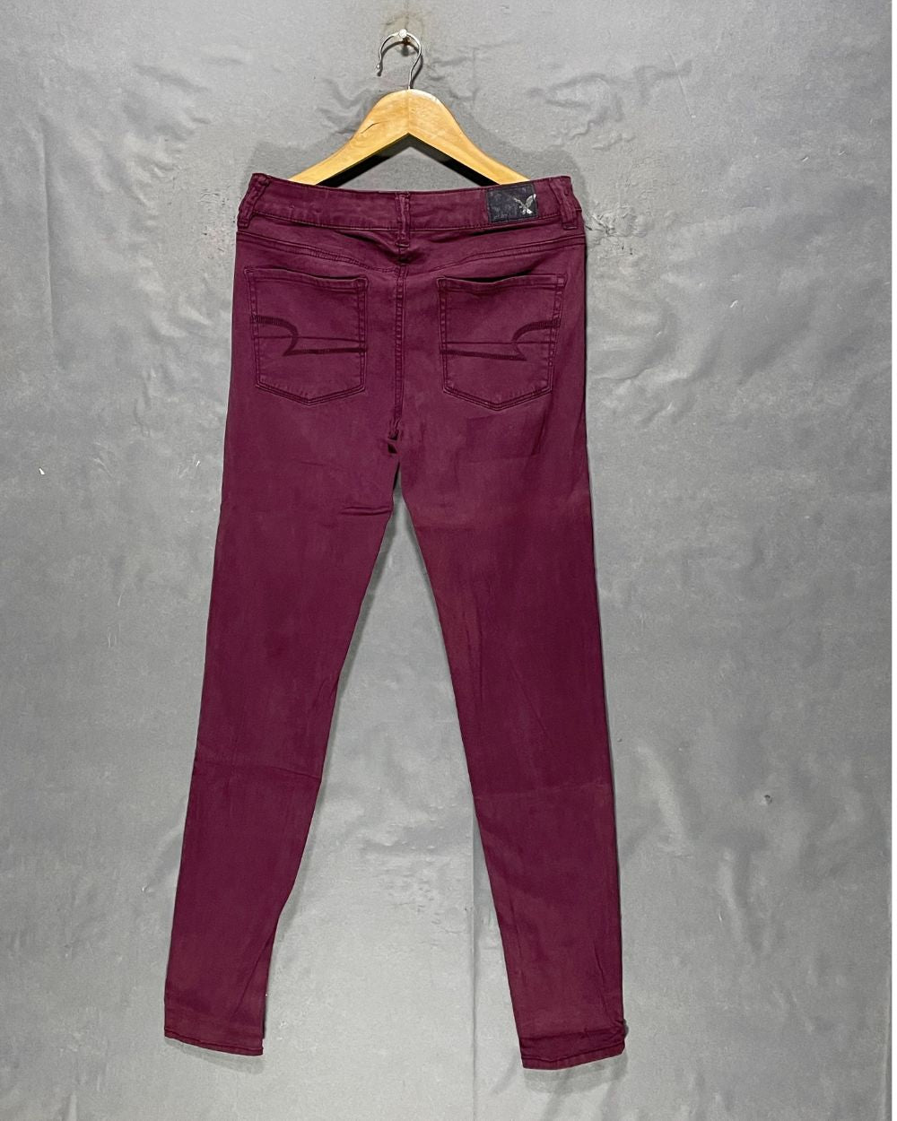 American Eagle Maroon Jeans For Women Small