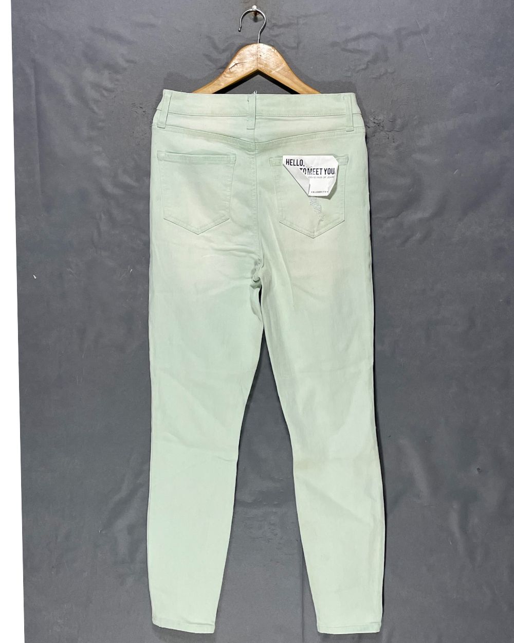 Celebrity Pink Green Jeans For Women Small