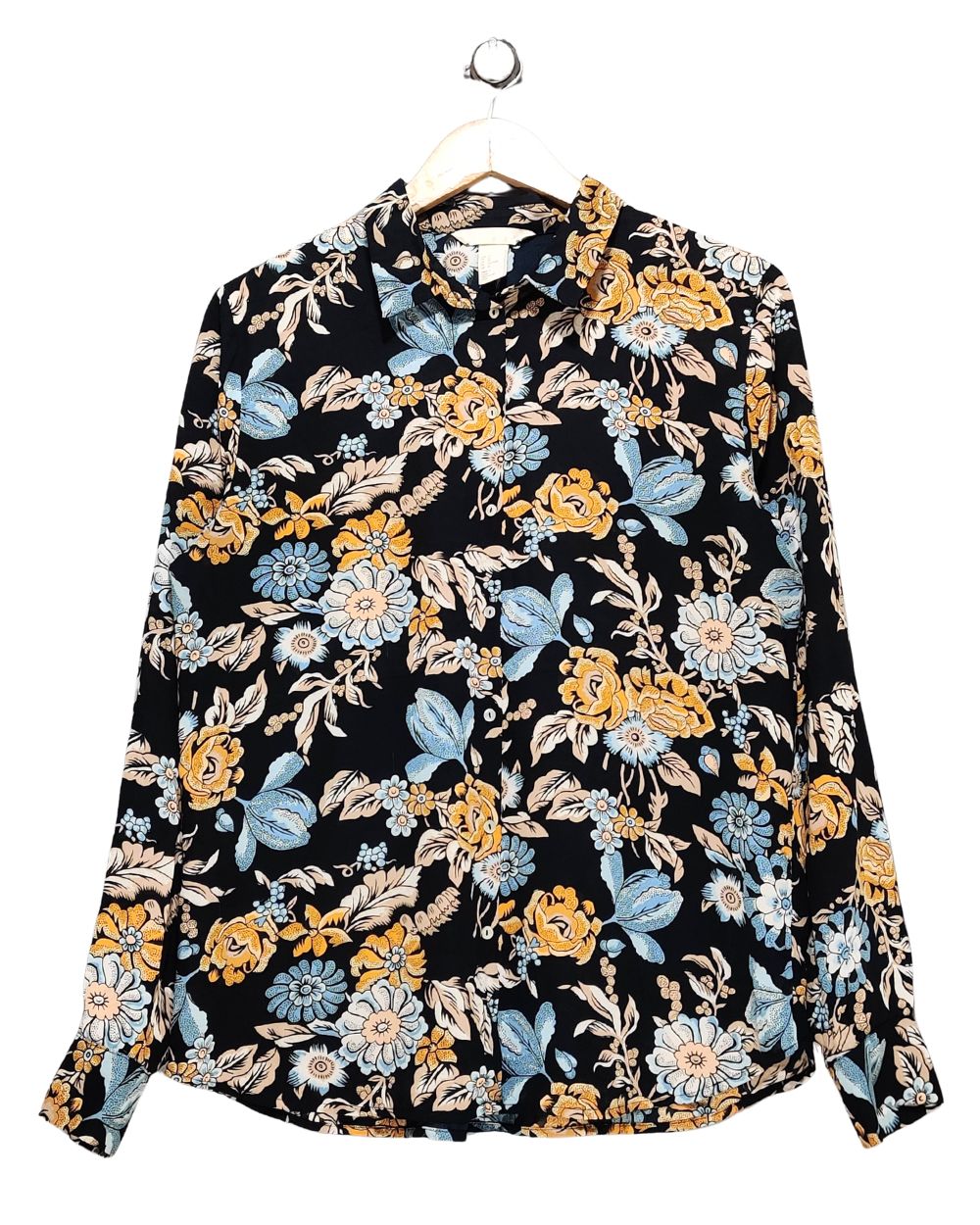 H&M Black Polyester For Women Crop Tops L