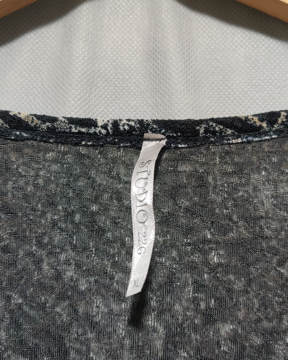 Studio 226 Black Cotton For Women Crop Top XL