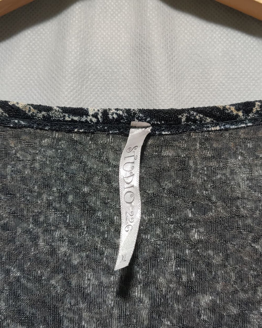 Studio 226 Black Cotton For Women Crop Top XL