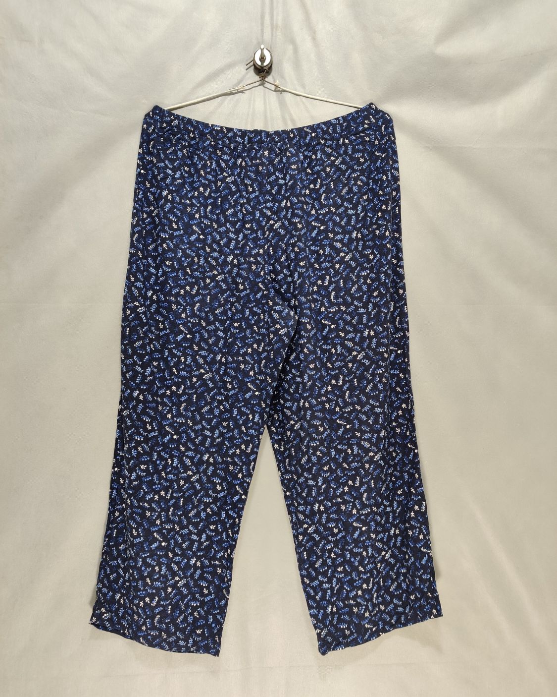 Briggs Blue Cotton Plazo For Women X Large