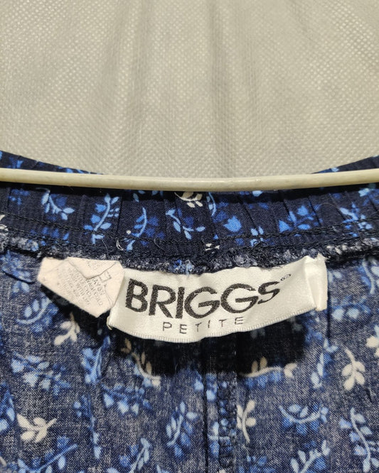 Briggs Blue Cotton Plazo For Women X Large
