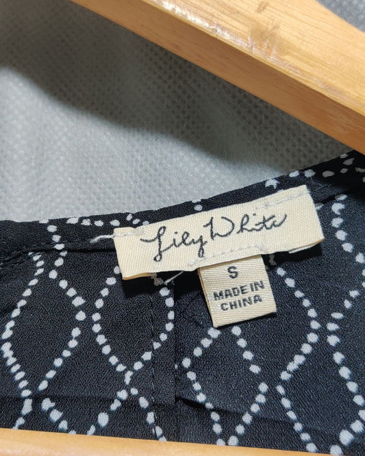 Lily White Black For Women Crop Top S