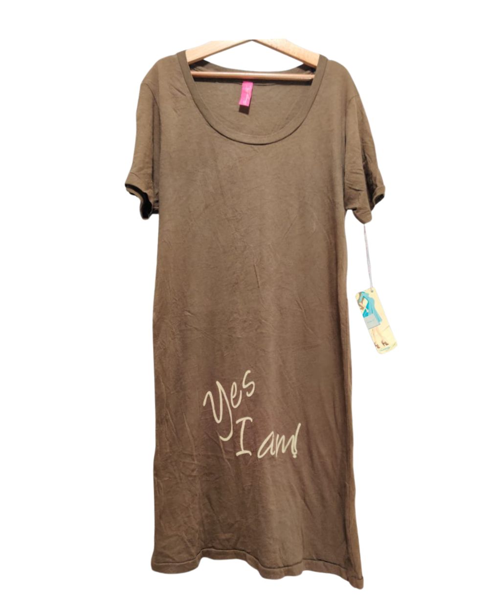 Tummy TS Brown Cotton T Shirt For Women S