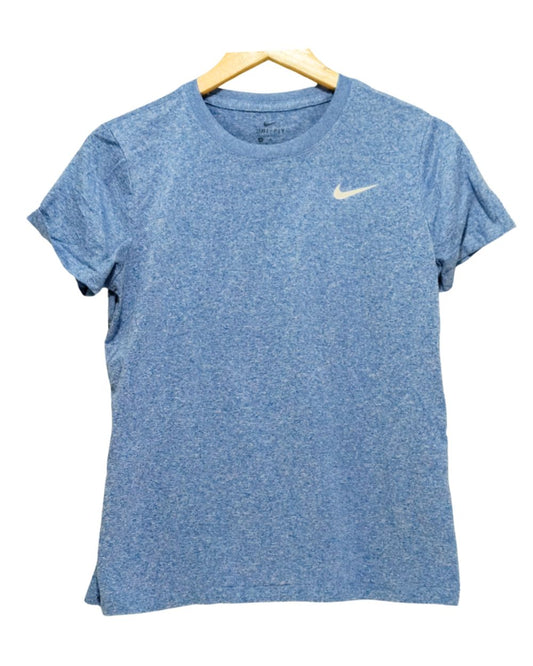 Nike Blue Cotton T Shirt For Women M