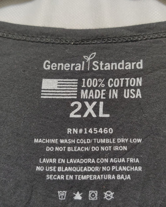 General Standard Black Cotton T Shirt For Women XX Large