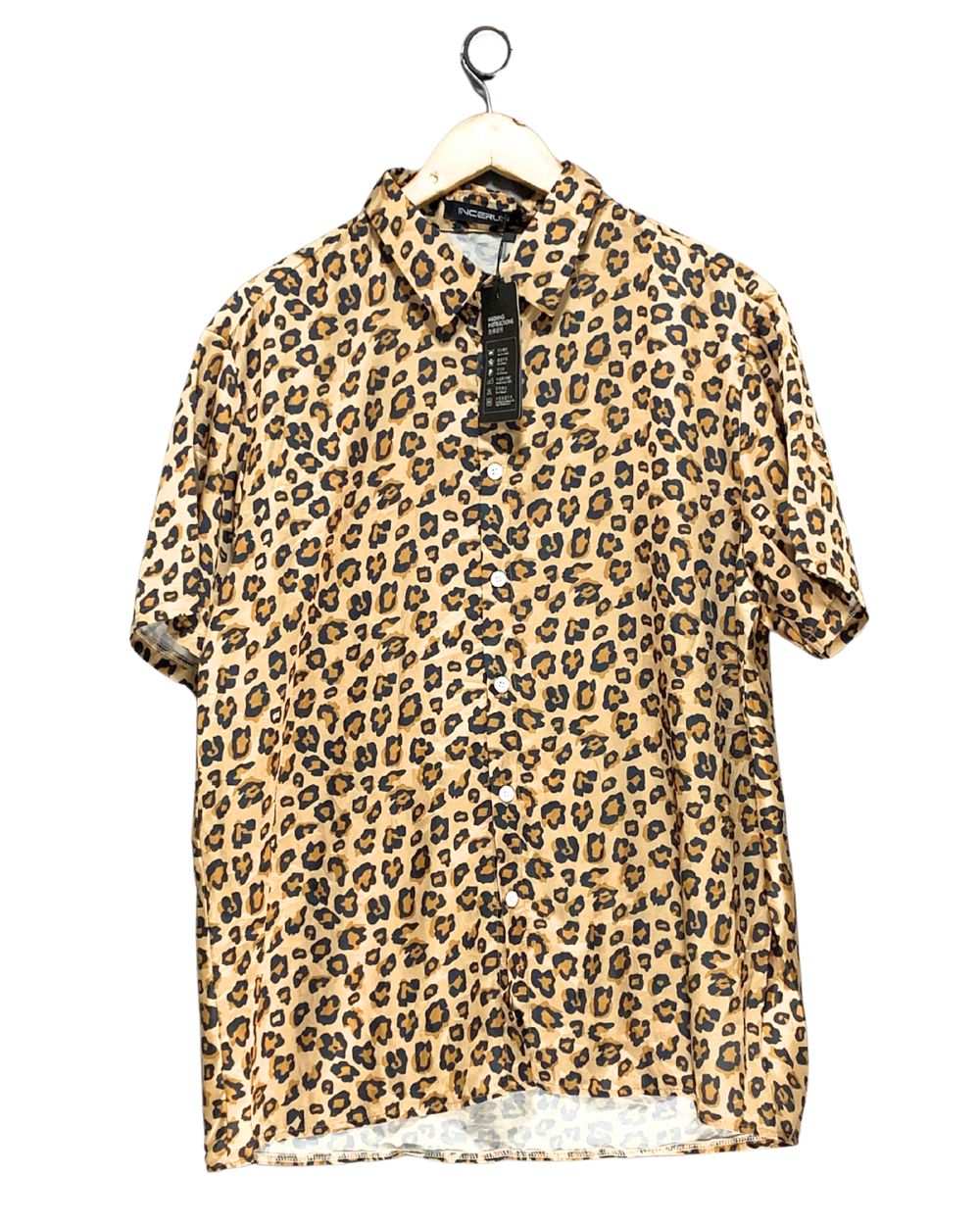 Incerun Leopard Print For Women Top Shirt L