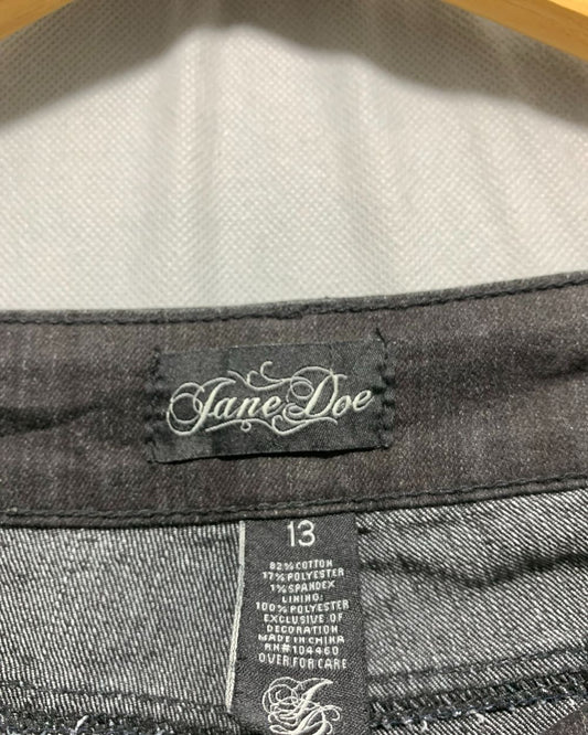 Jane Doe Black Jeans For Women XL