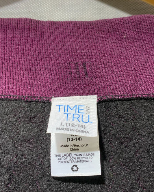 Time And Tru Black Sport Gym tights For Women 14 Years
