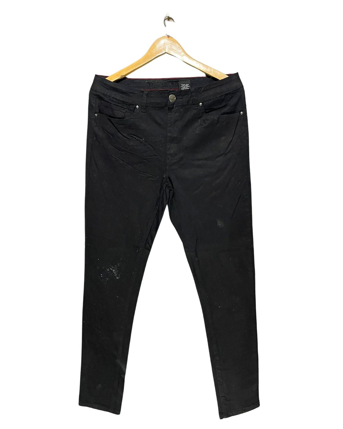 VIP Black Cotton Jeans For Women Large | ThriftQueen.pk