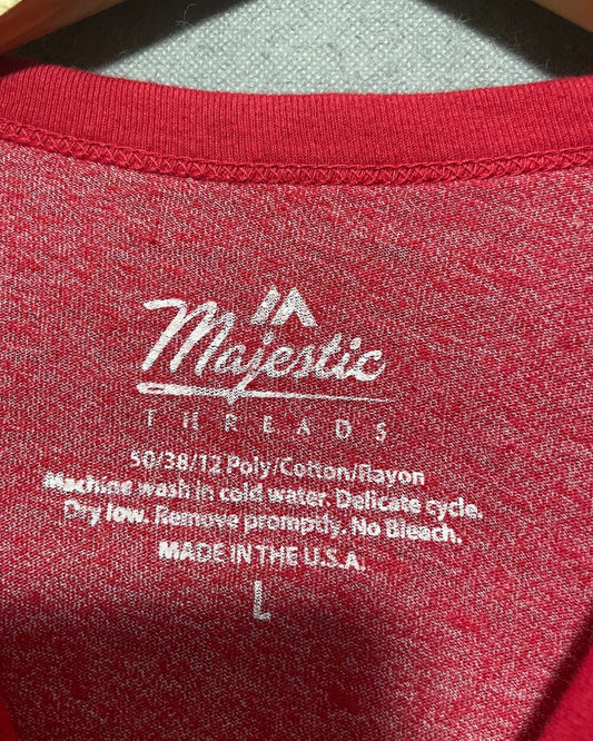Majestic Red Cotton T Shirt For Women L | ThriftQueen.pk