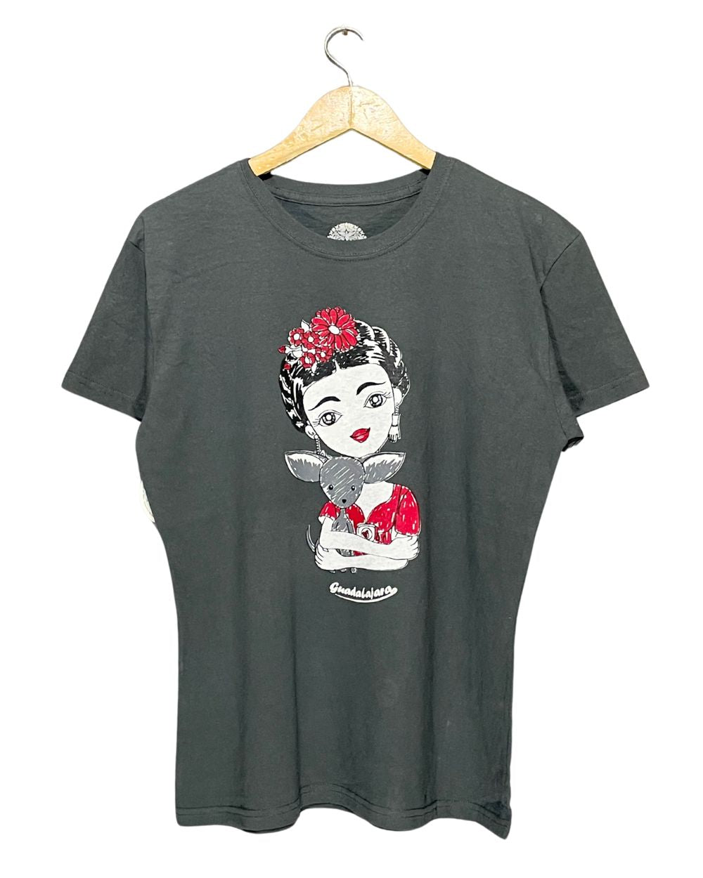 Esencia Mexicana Gray Cotton T Shirt For Women XL | ThriftQueen.pk