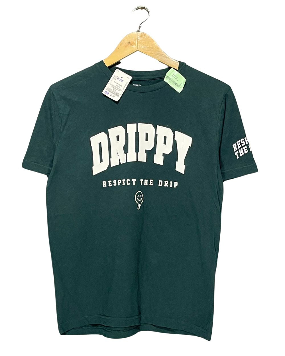 Eight Green Cotton T Shirt For Girl 16 Years | ThriftQueen.pk