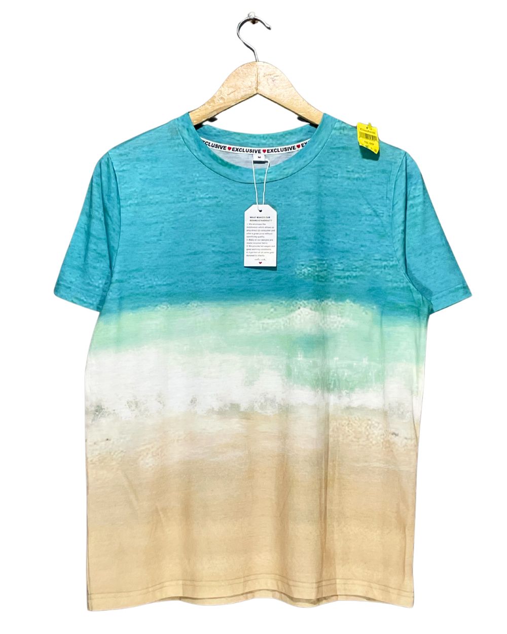 Exclusive Blue Cotton T Shirt For Women M | ThriftQueen.pk