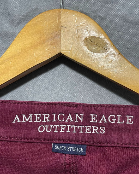 American Eagle Maroon Jeans For Women Small