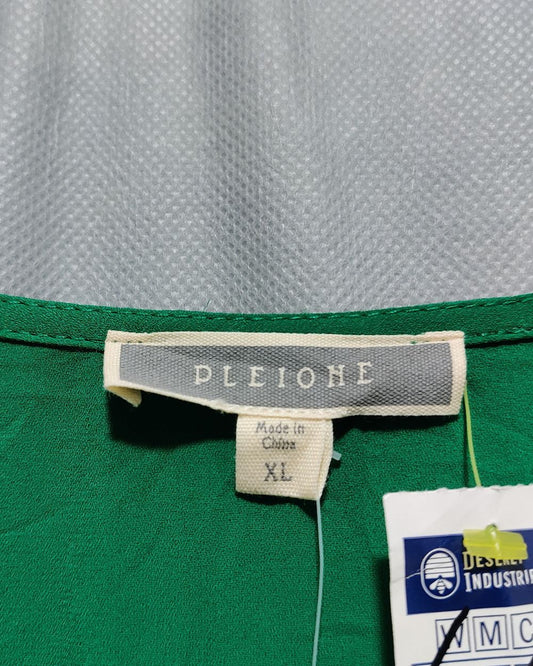 Pleine Green Cotton For Women Crop Tops XL