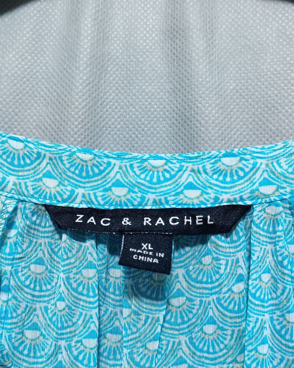Zac & Rachel Blue Polyester For Women Tops XL
