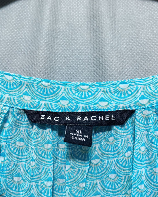 Zac & Rachel Blue Polyester For Women Tops XL