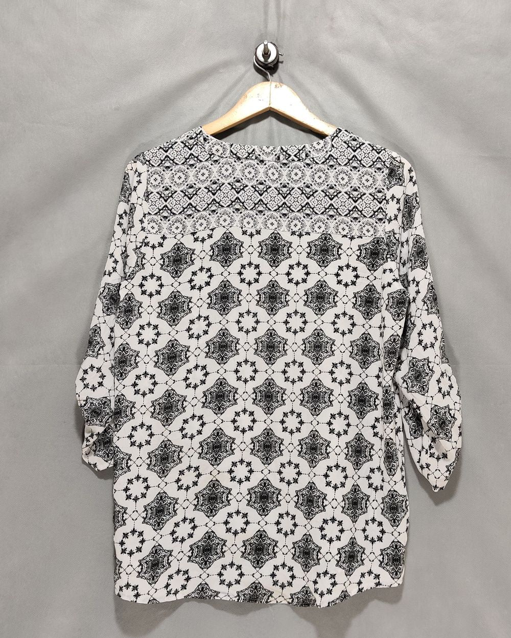 Ny Collection White Polyester For Women Crop Tops Medium