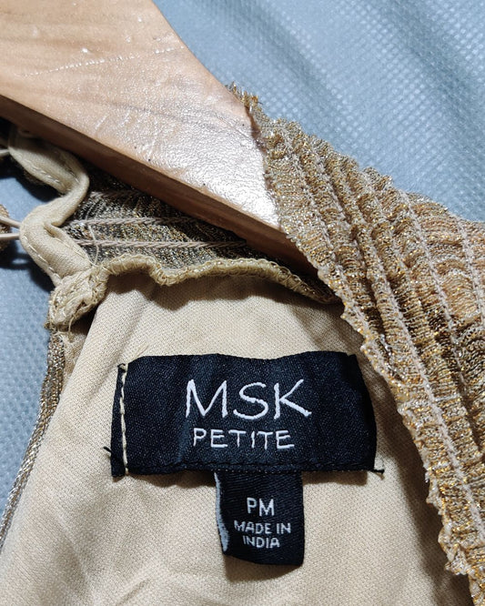 MSK Petite Cream Polyester For Women Dresses S