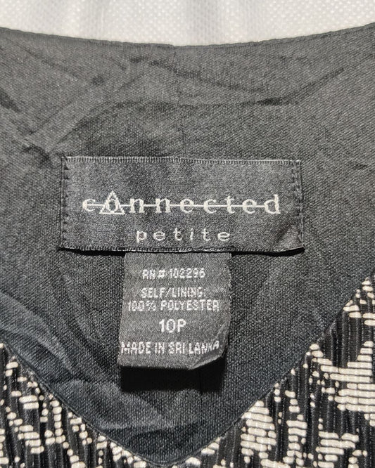 Connected Petite Black Polyester For Women Dresses Medium