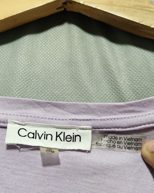 Calvin Klein Purple Cotton For Women Crop Top XL