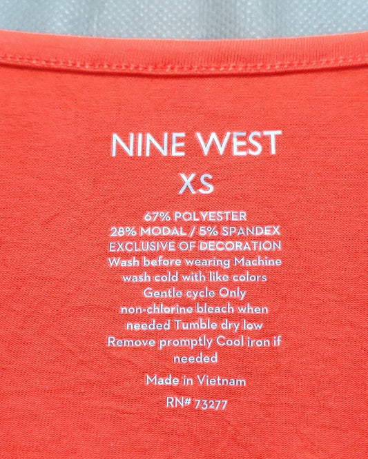 Nine West Red Cotton For Women Crop Top XS