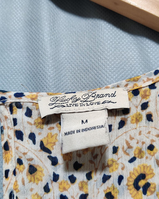 Lucky Brand Cream Cotton For Women Crop Top M