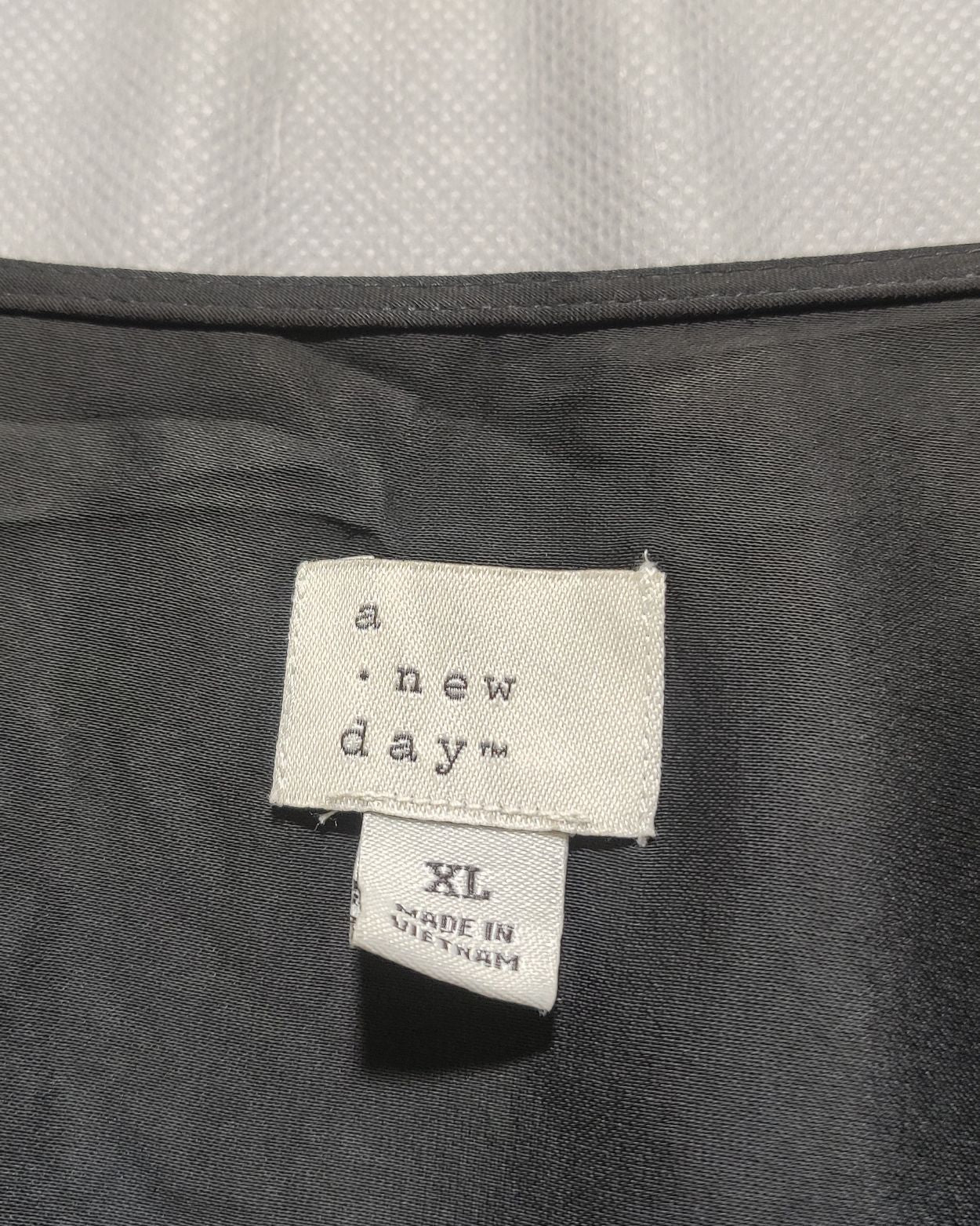 A New Day Black Cotton For Women Crop Top XL