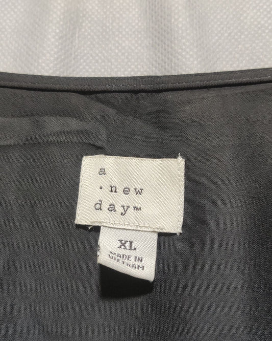 A New Day Black Cotton For Women Crop Top XL