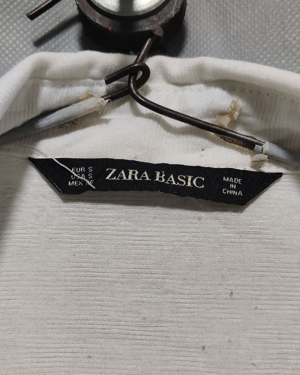 Zara White Cotton For Women Crop Top S