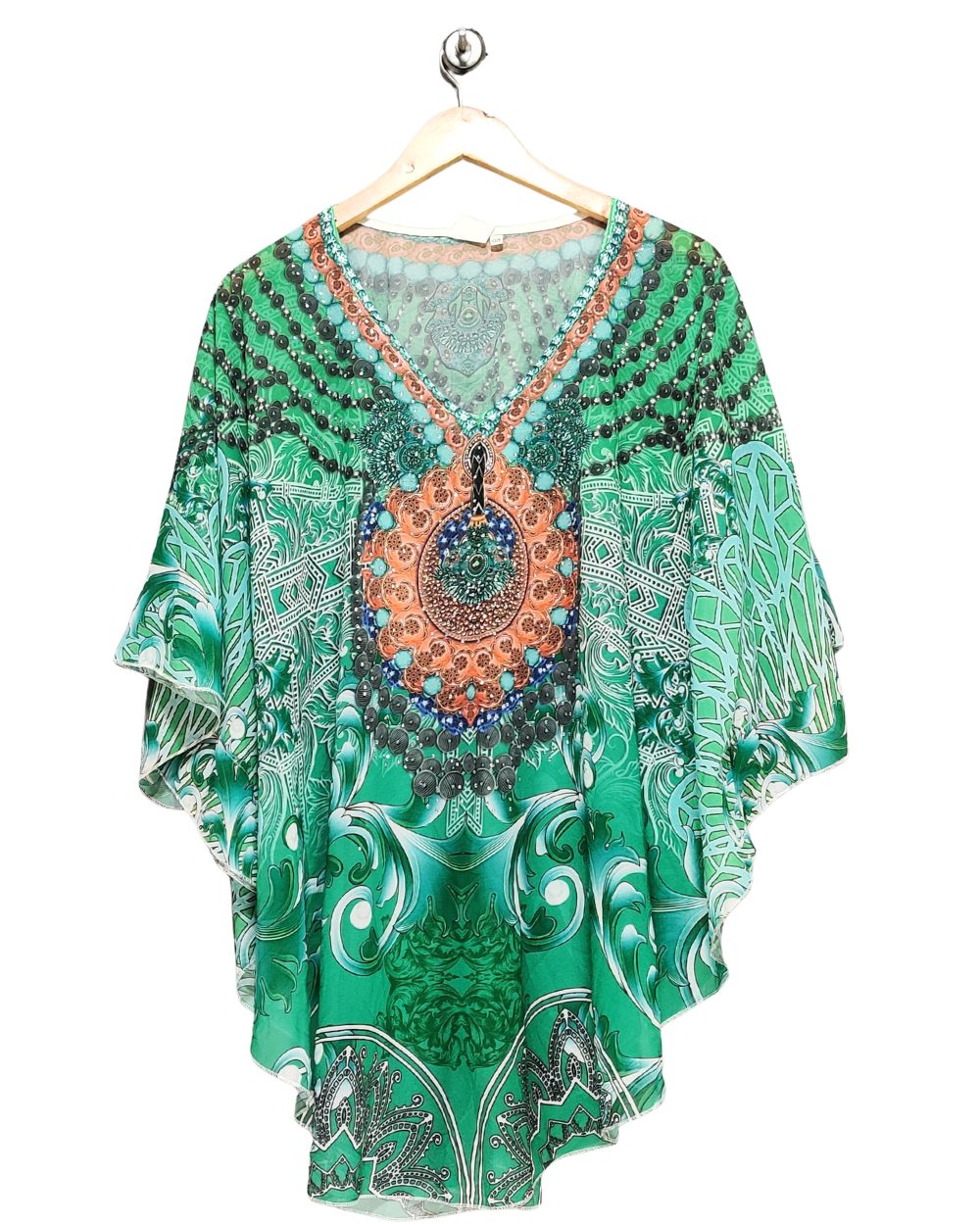 Fashion Apparel Green Cotton For Women Crop Top 3X Large