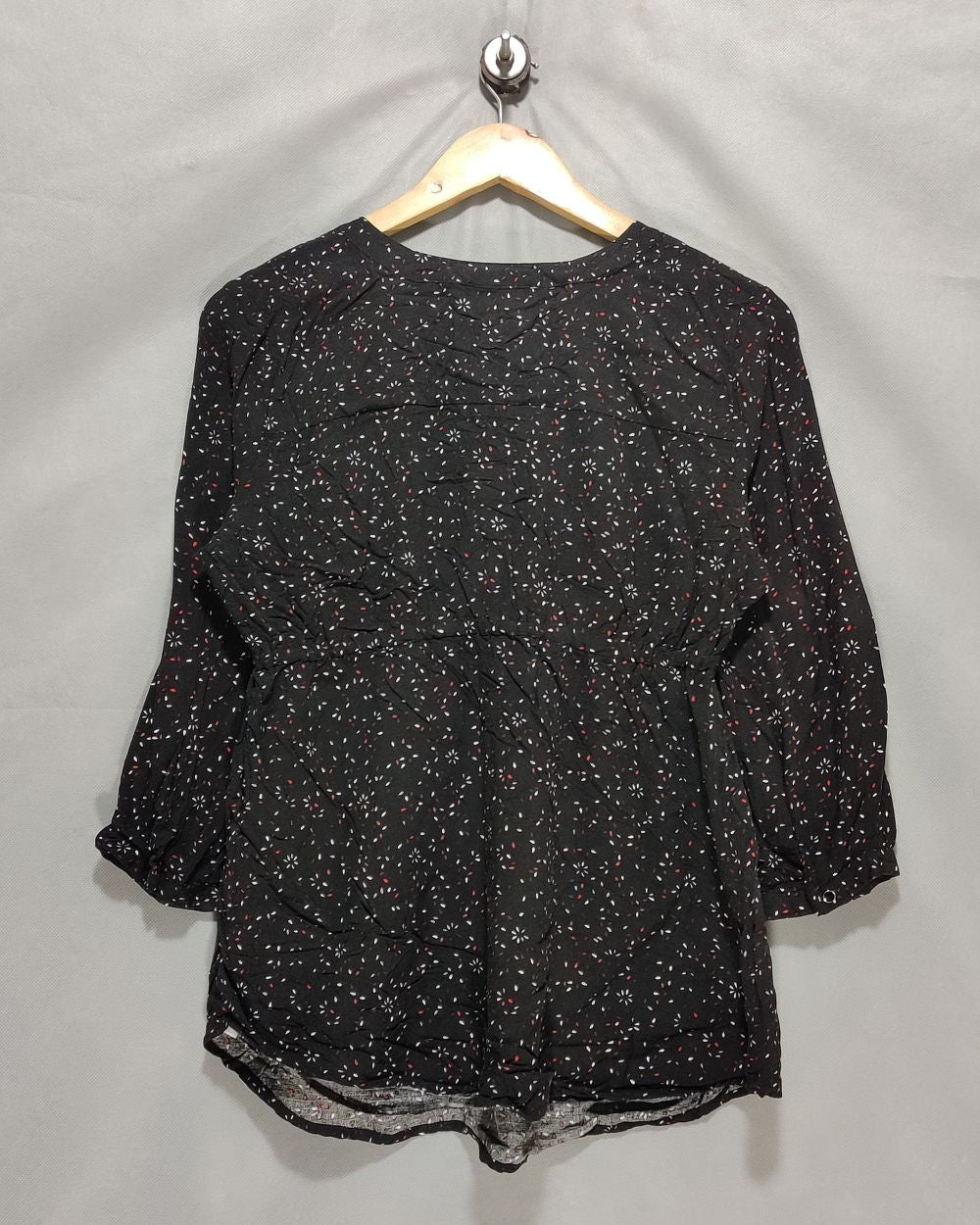 Motherhood Black Cotton For Women Crop Top Small