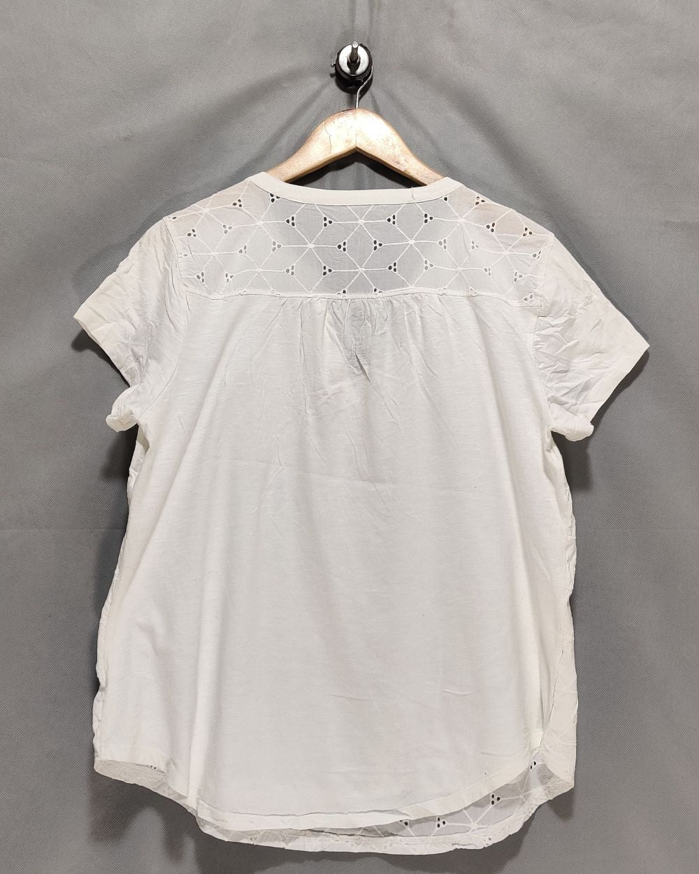 St John's Bay White Cotton For Women Crop Top XL