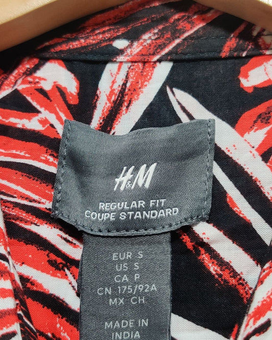 H&M Red Cotton For Women Shirt S