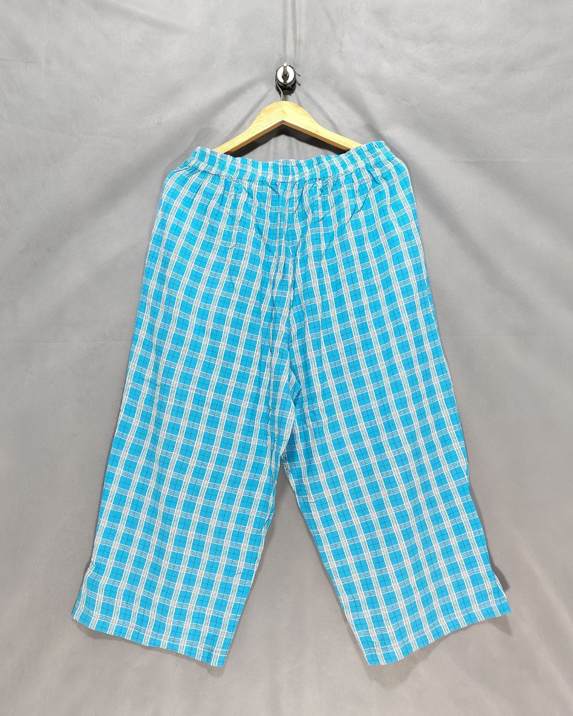 Women Within Blue Cotton Plazo For Women M