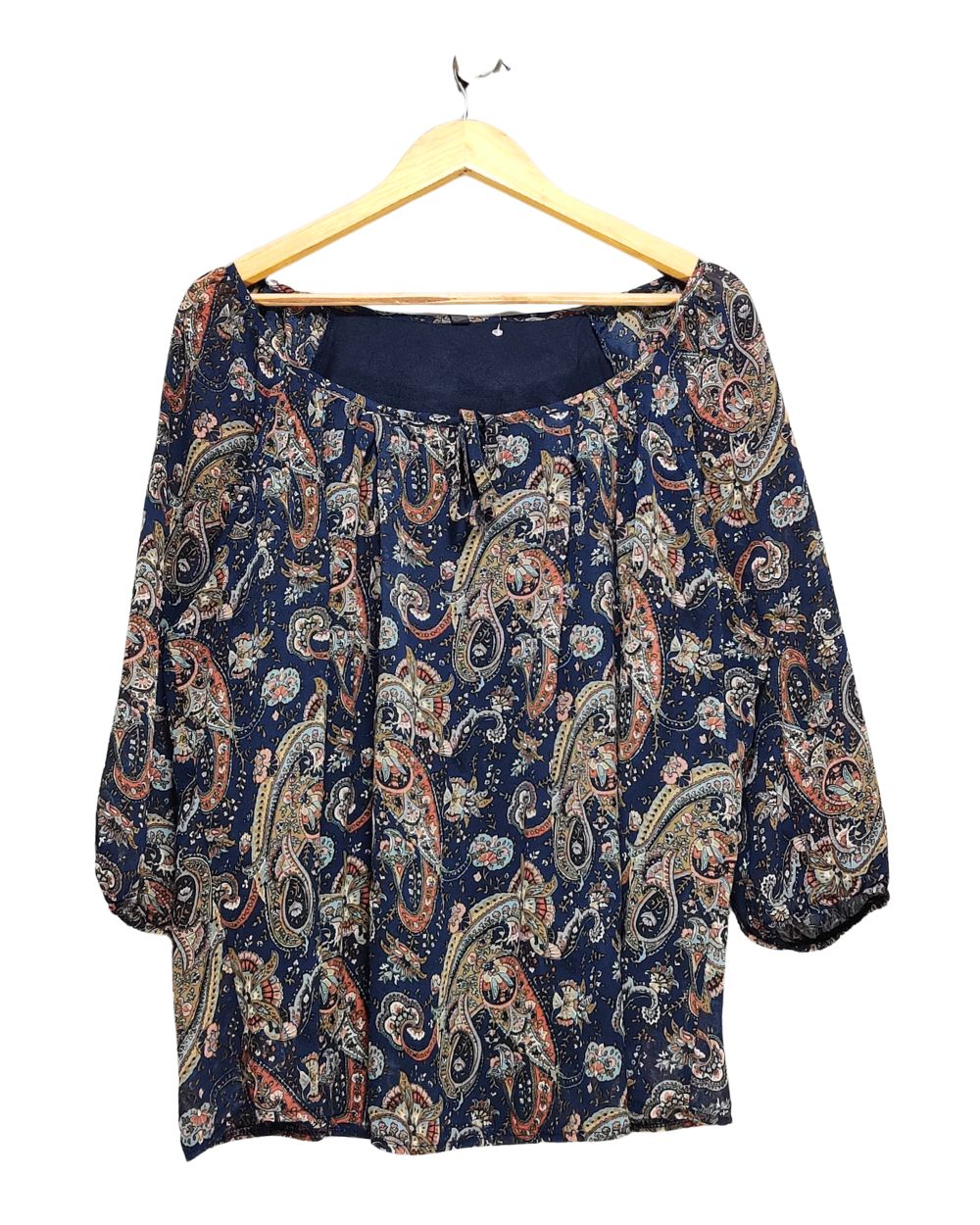 White Mark Blue For Women Crop Top XL