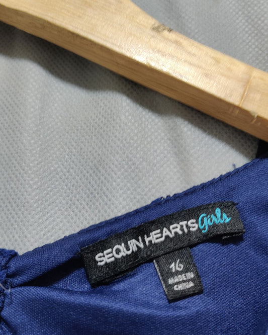 Sequin Hearts Blue Colour For Women Dresses M