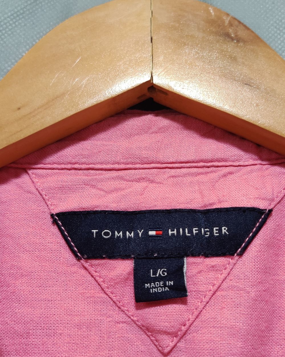 Tommy Hilfiger Pink Colour For Women Top Shirt L