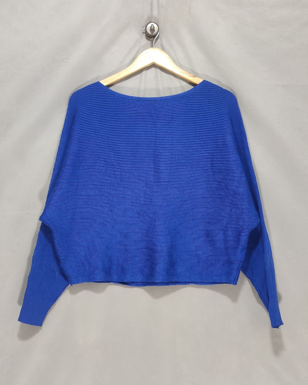 Full Circle Trends Blue For Women Winter Crop Top L