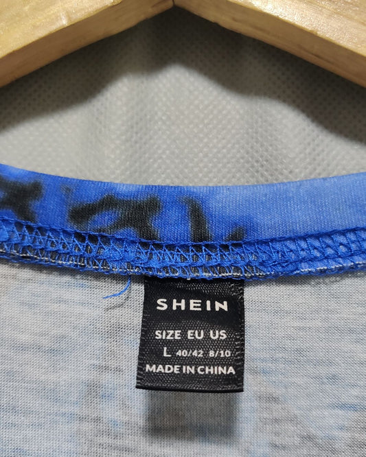 SHEIN Black Cotton T Shirt For Women L